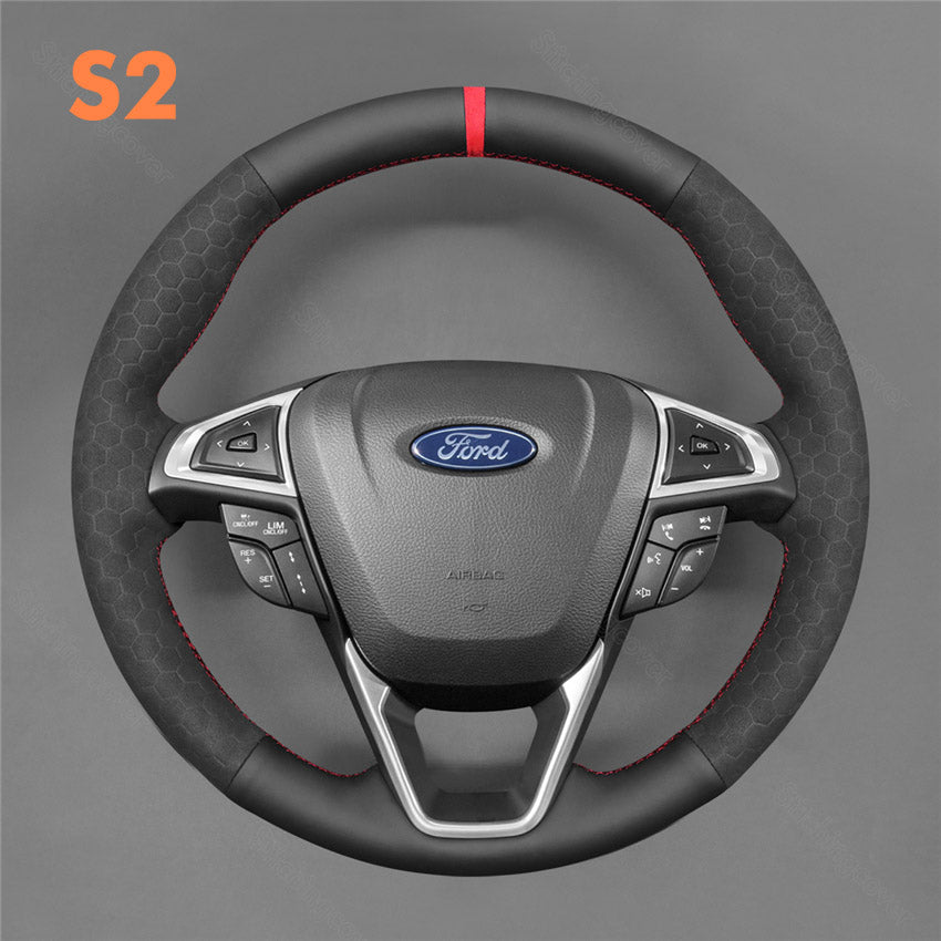 Steering Wheel Cover for Ford Edge Fusion Galaxy Mondeo S-Max 2013-2024