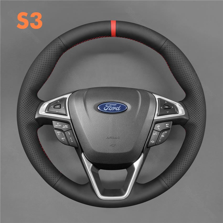 Steering Wheel Cover for Ford Edge Fusion Galaxy Mondeo S-Max 2013-2024