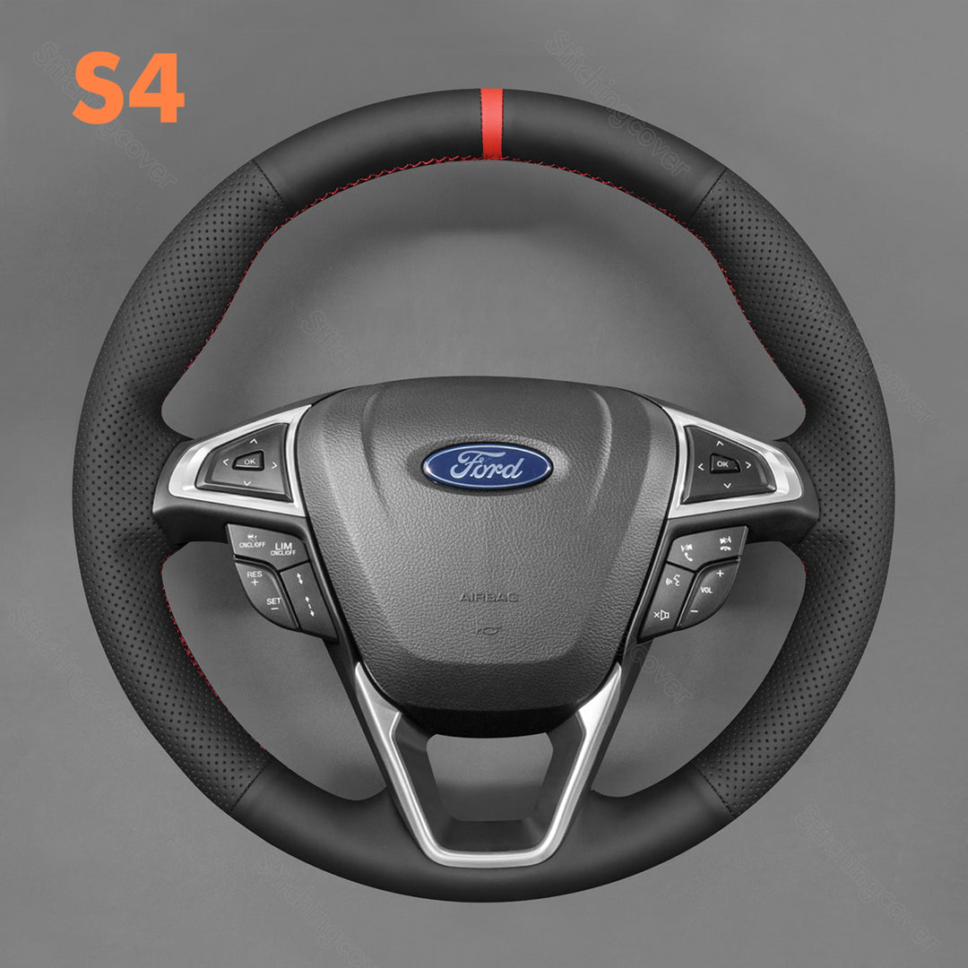 Steering Wheel Cover for Ford Edge Fusion Galaxy Mondeo S-Max 2013-2024
