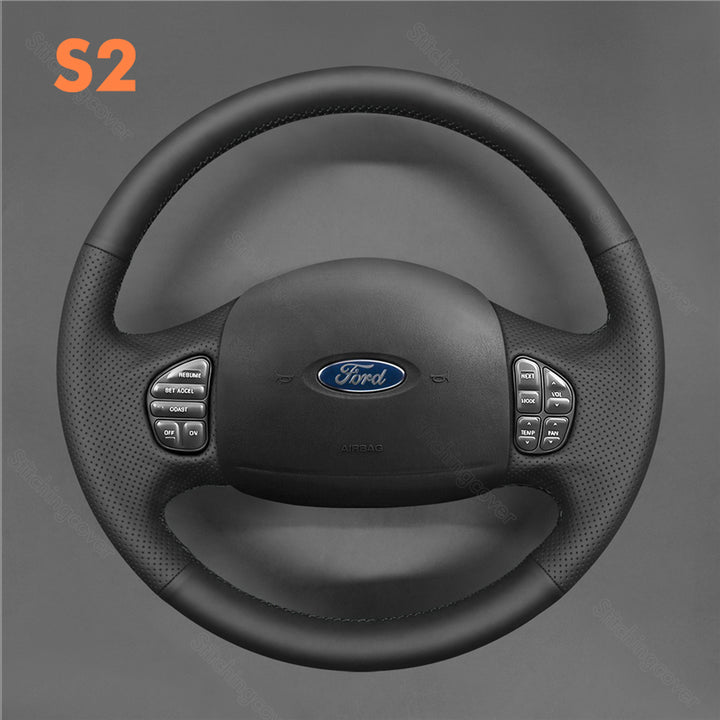 Steering Wheel Cover for Ford Excursion 2002-2005 F250 F350 F450 F550 F-250 F-350 F-450 F-550 Lariat Super Duty 1998-2007