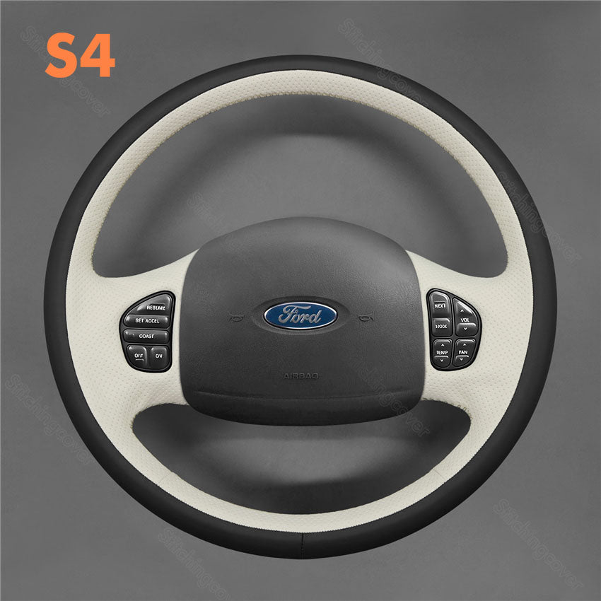 Steering Wheel Cover for Ford Excursion 2002-2007 F250 F350 F450 F550 F-250 F-350 F-450 F-550 Lariat Super Duty 1998-2007