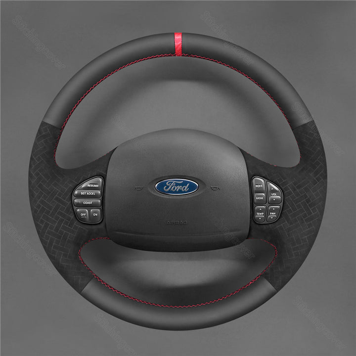 Steering Wheel Cover for Ford Excursion 2002-2007 F250 F350 F450 F550 F-250 F-350 F-450 F-550 Lariat Super Duty 1998-2007