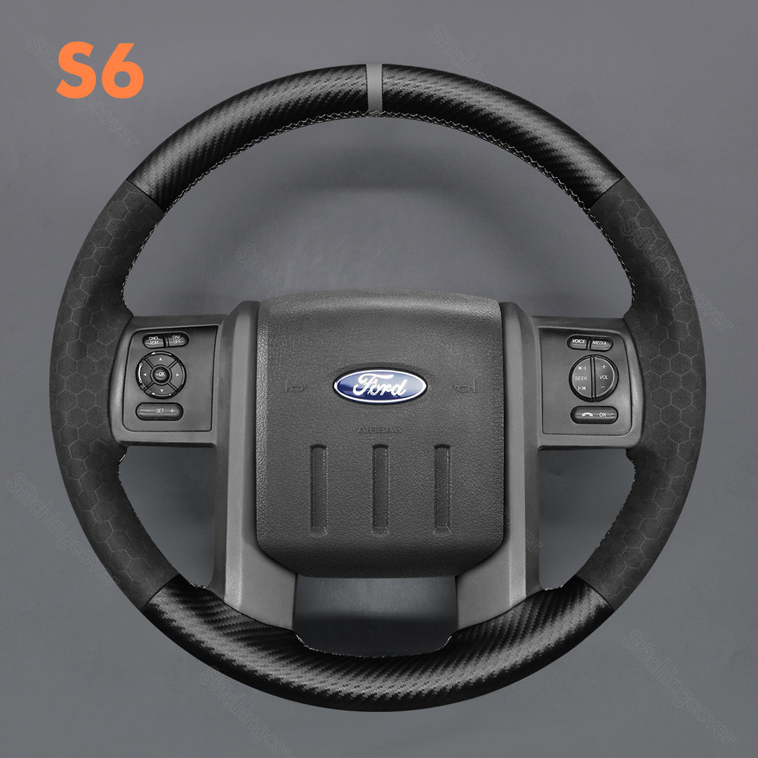 Steering Wheel Cover for Ford F250 F-250 F350 F-350 F550 F-550 Lariat Expedition King Ranch Super duty 2007-2016