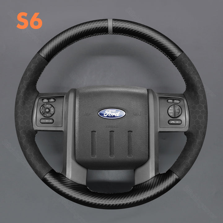 Steering Wheel Cover for Ford F250 F-250 F350 F-350 F550 F-550 Lariat Expedition King Ranch Super duty 2007-2016
