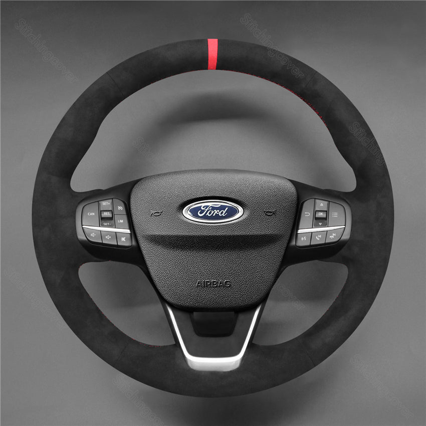 Steering Wheel Cover for Ford Focus Bronco Sport Escape E-transit Fiesta Maverick  Kuga Puma Tourneo Custom Transit Custom 2017-2025