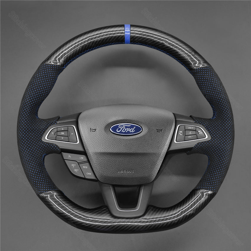 Steering Wheel Cover for Ford Focus RS ST Ecosport Kuga ST-Line 2015-2020