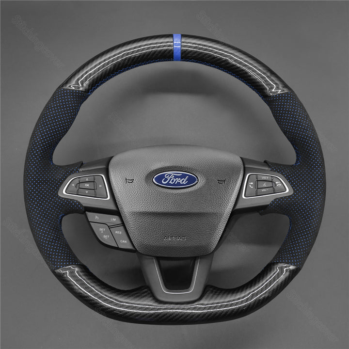 Steering Wheel Cover for Ford Focus RS ST Ecosport Kuga ST-Line 2015-2020