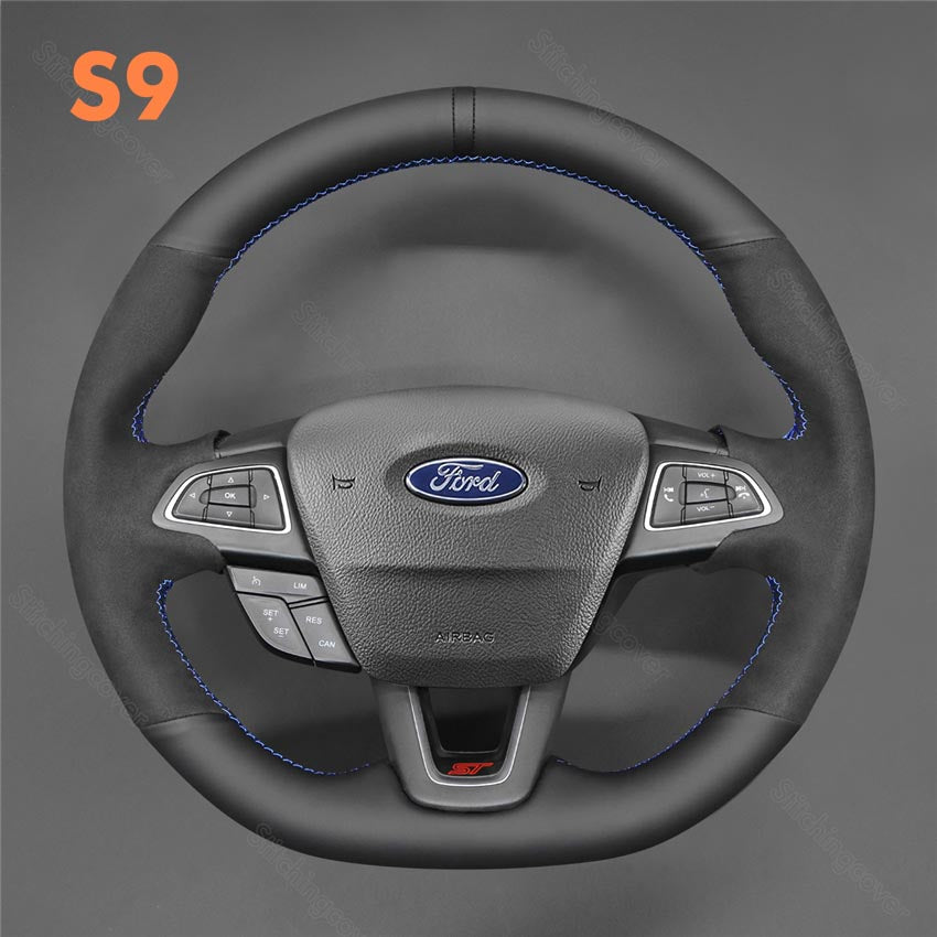 Steering Wheel Cover for Ford Focus RS ST Ecosport Kuga ST-Line 2015-2020