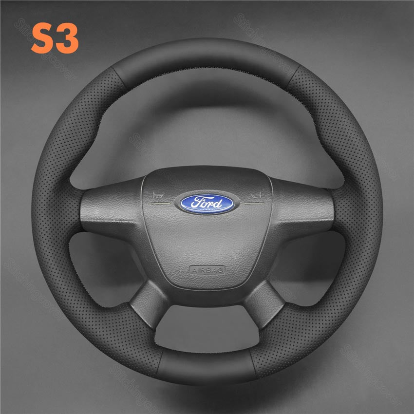 Steering Wheel Cover for Ford Grand C-Max Escape Kuga Focus III 2011-2018