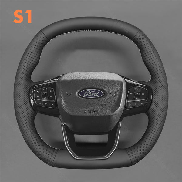 Cubierta Decorativa De Volante Estilo Fibra De Carbono Para Ford Transit Custom 2019-2022