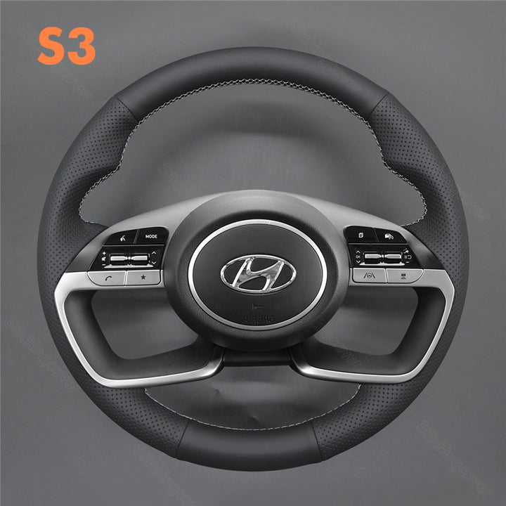 Steering Wheel Cover for Hyundai Tucson Santa Cruz Elantra i20 i30 Bayon 2020-2024