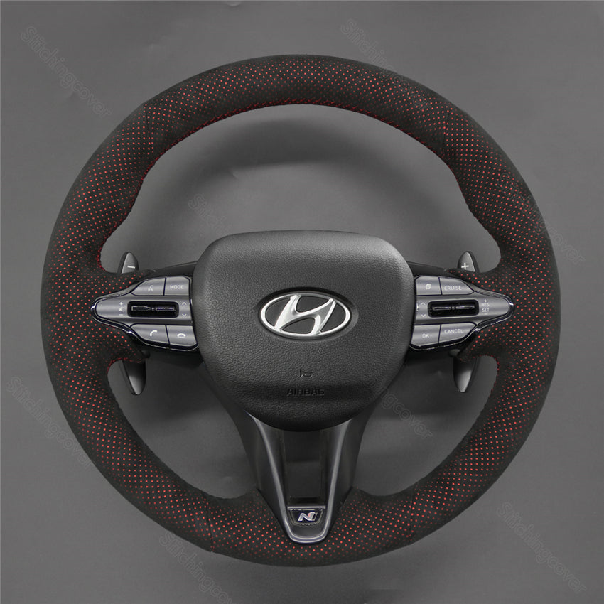 Steering Wheel Cover for Hyundai i30n i20n Elantra Kona Veloster N-line 2017-2024