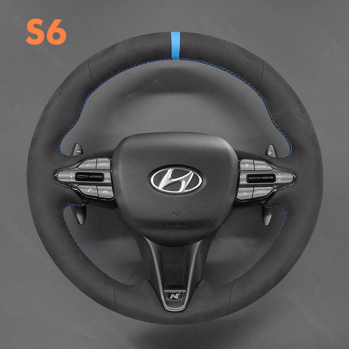 Steering Wheel Cover for Hyundai i30n i20n Elantra Kona Veloster N-line 2017-2024