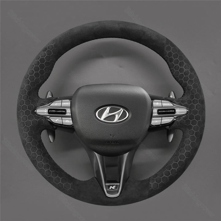 Steering Wheel Cover for Hyundai i30n i20n Elantra Kona Veloster N-line 2017-2024