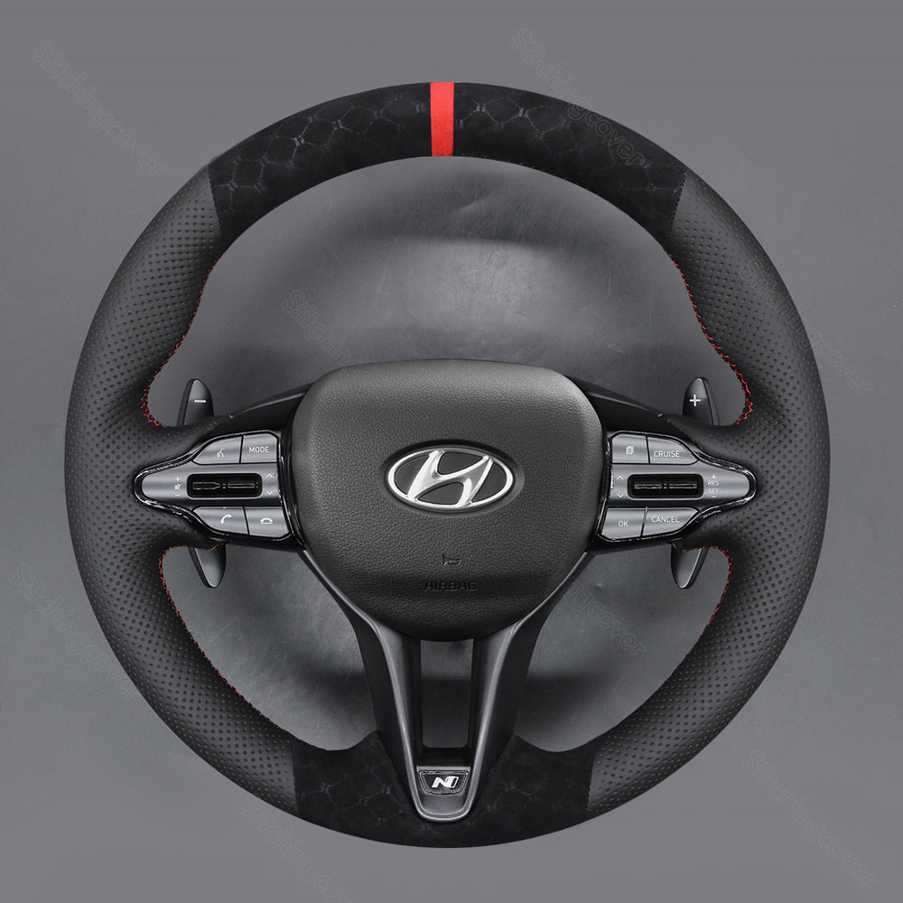 Steering Wheel Cover for Hyundai i30n i20n Elantra Kona Veloster N-line 2017-2025