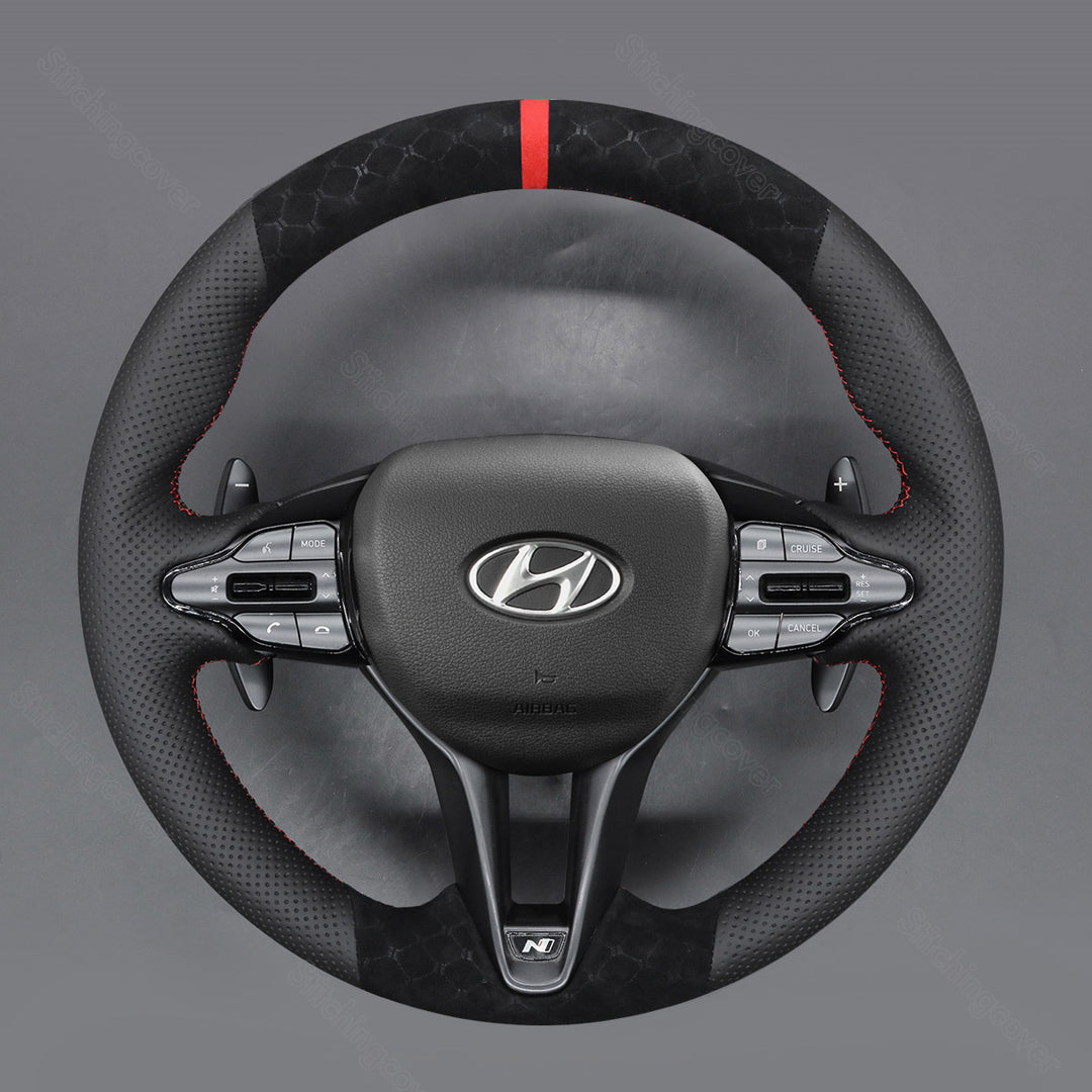 Steering Wheel Cover for Hyundai i30n i20n Elantra Kona Veloster N-line 2017-2025