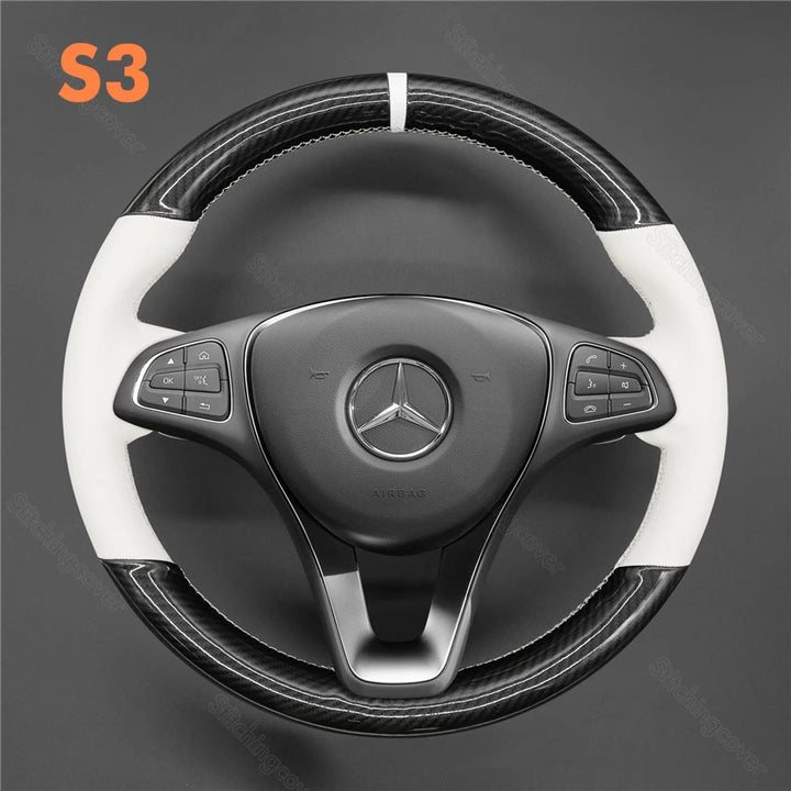 Steering Wheel Cover for Mercedes benz A180 CLA 250 W117 W156 W166 X166 C117 W205 2014-2024W2013 C218 W213 X253 C253 W447 2014-2024