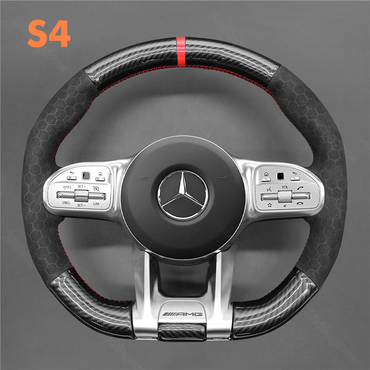 Steering Wheel Cover for Mercedes benz AMG A35 W177 C63 W205 E63 W213 H247 X253 W167 W222