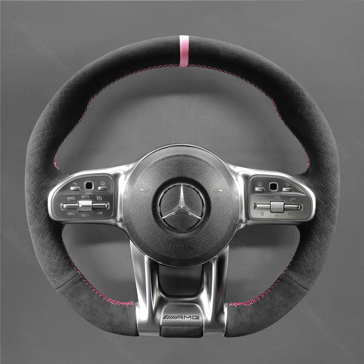 Steering Wheel Cover for Mercedes benz AMG A35 W177 C63 W205 E63 W213 H247 X253 W167 W222