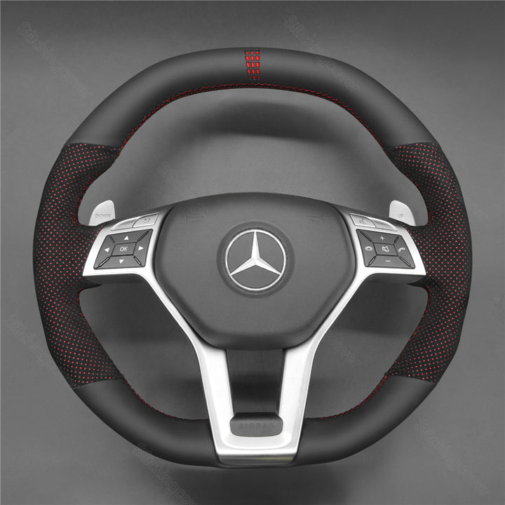 Steering Wheel Cover for Mercedes benz AMG c63 W204 CLA45 E63 W294 C117 C218 W212 R231