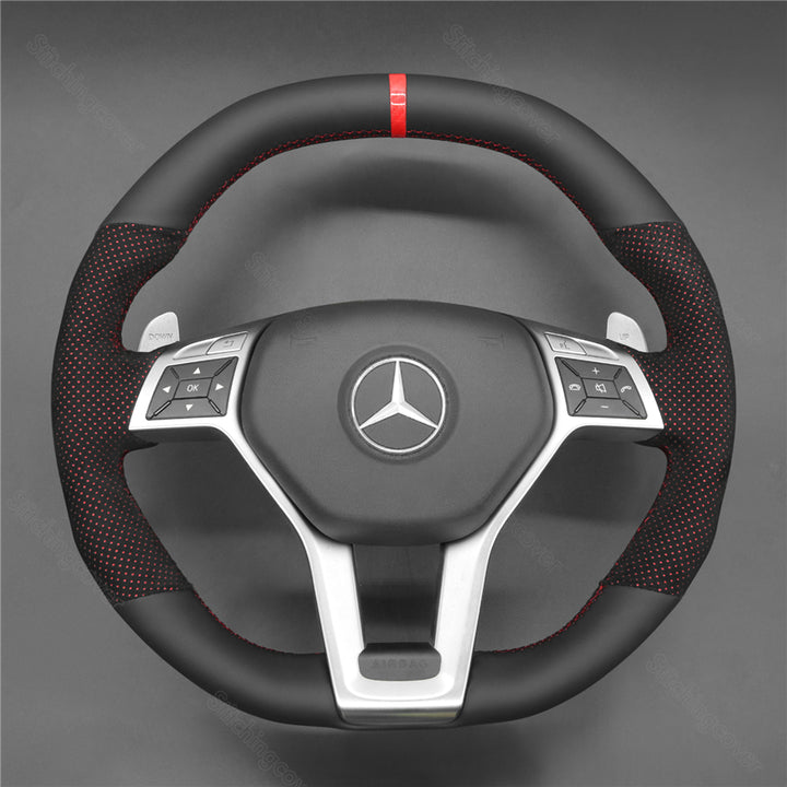 Steering Wheel Cover for Mercedes benz AMG c63 W204 CLA45 E63 W294 C117 C218 W212 R231