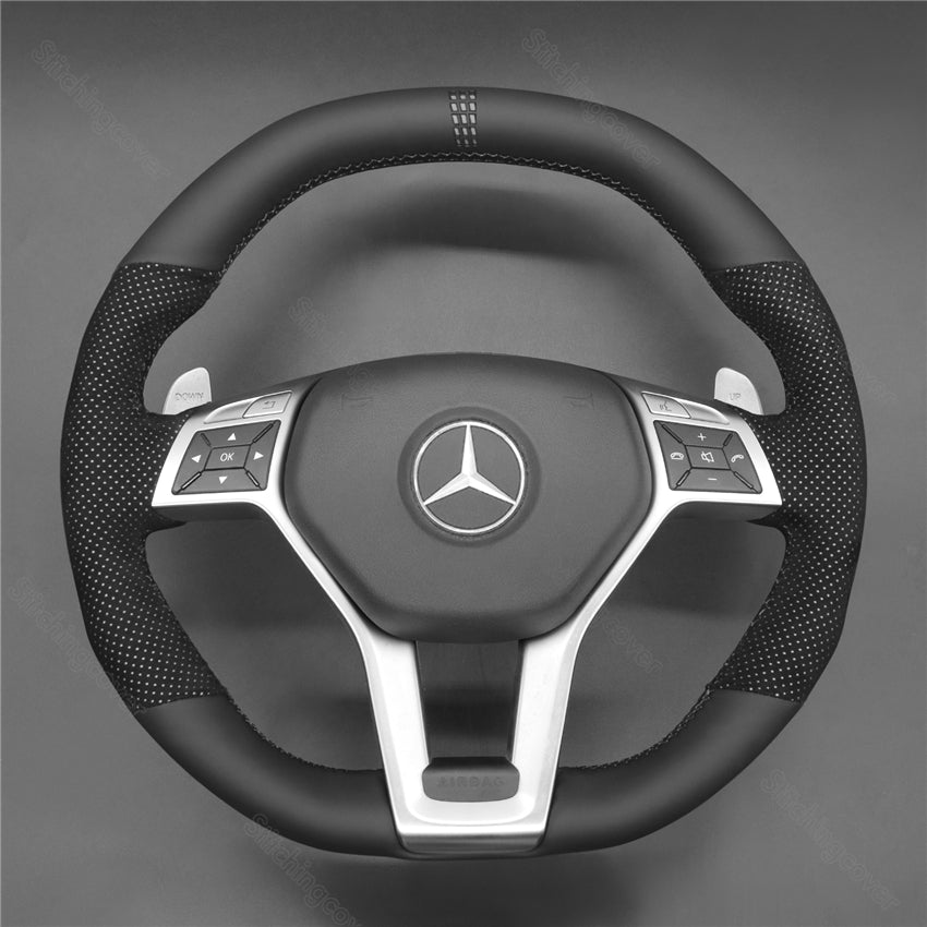 Steering Wheel Cover for Mercedes benz AMG c63 W204 CLA45 E63 W294 C117 C218 W212 R231