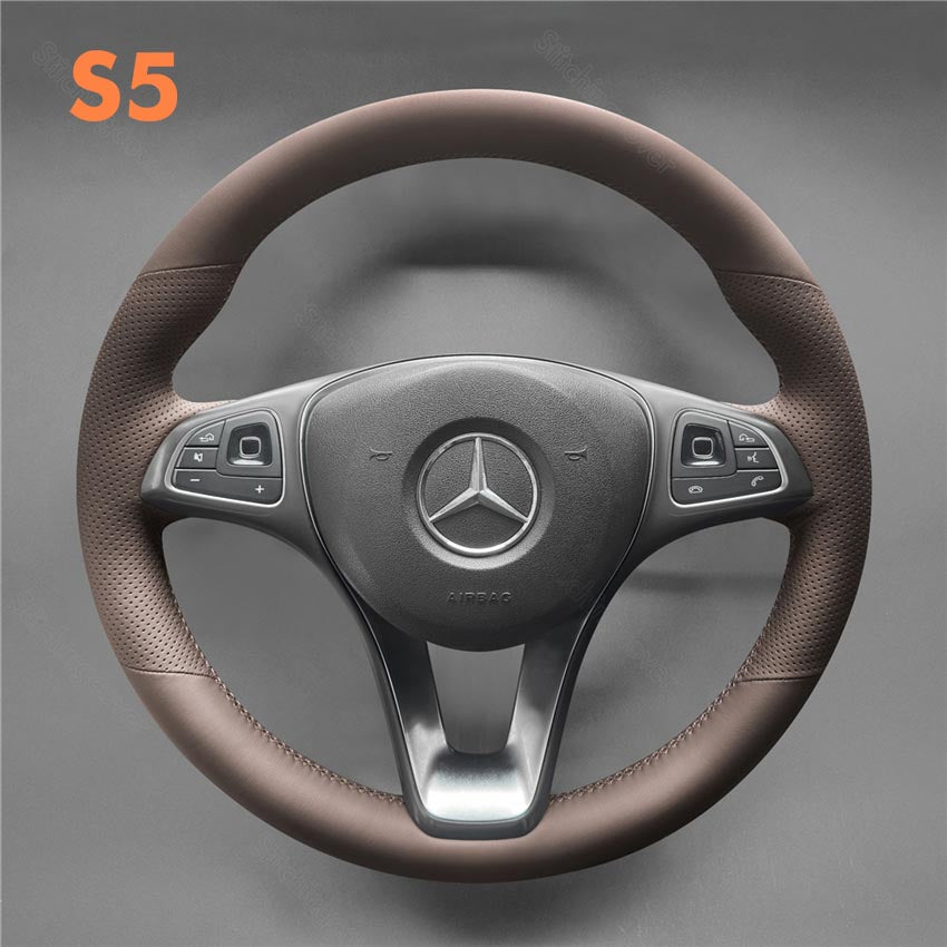 Steering Wheel Cover for Mercedes benz C-Class A180 CLA 250 W117 W156 W166 C117 W205 C218 W213 C253 W447 E400 E220 Metris Cargo Van 2014-2024