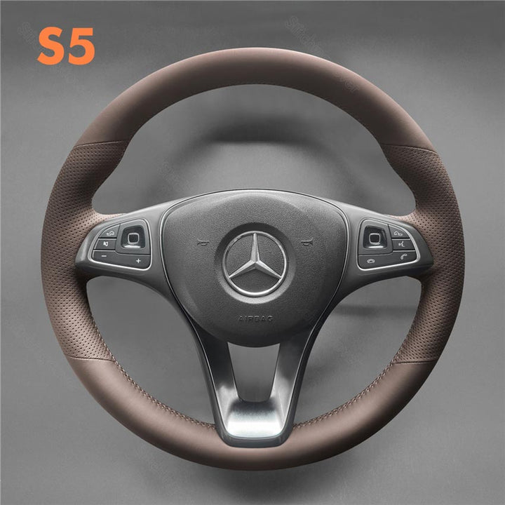 Steering Wheel Cover for Mercedes benz C-Class A180 CLA 250 W117 W156 W166 C117 W205 C218 W213 C253 W447 E400 E220 Metris Cargo Van 2014-2024