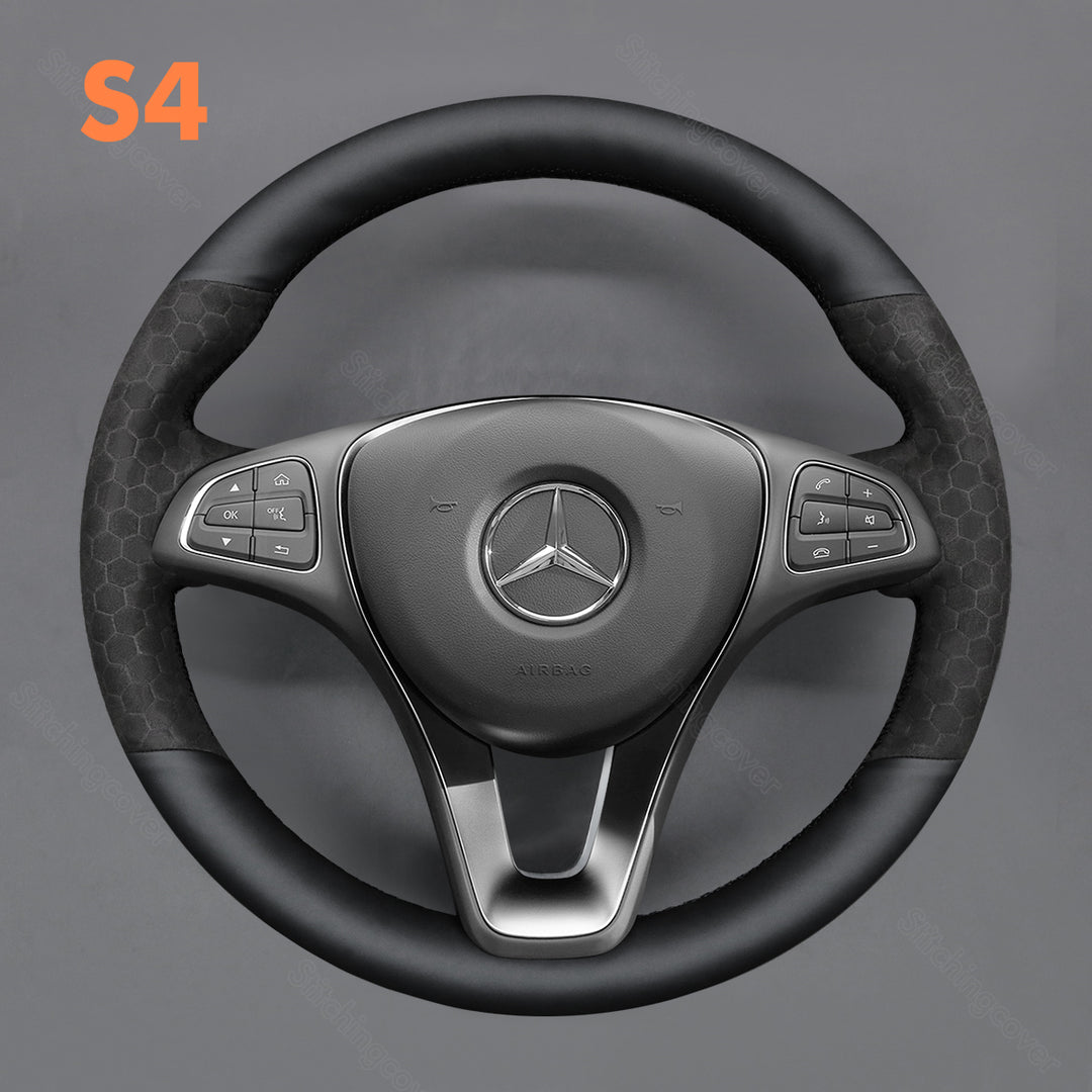 Steering Wheel Cover for Mercedes benz C-Class A180 CLA 250 W117 W156 W166 X166 C117 W205 W2013 C218 W213 X253 C253 W447 2014-2024