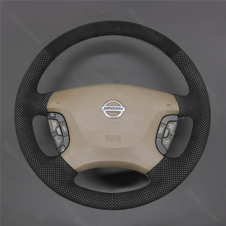 Steering Wheel Cover for Nissan Patrol Y61 Maxima Pathfinder Elgrand E51 1997-2015