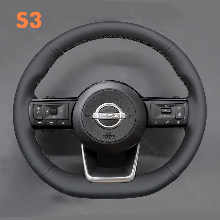 Steering Wheel Cover for Nissan Rogue Pathfinder Qashqai X-Trail Kicks 2021-2025