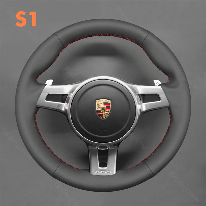 Steering Wheel Cover for Porsche 911 991 Boxster 981 Cayman 981 Cayenne Panamera 2009-2016