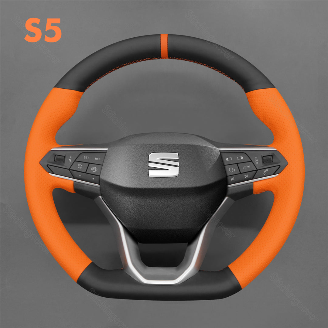 Steering Wheel Cover for Seat Leon FR CUPRA Ibiza Alhambra Line Arona Ateca Toledo 2014-2020