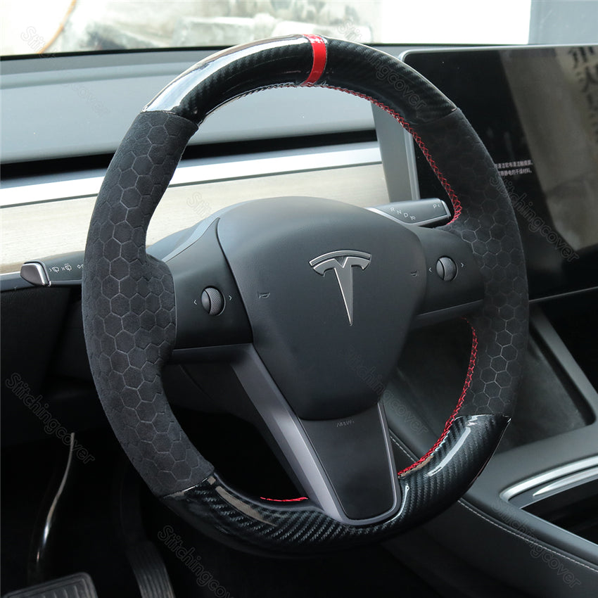 Steering Wheel Cover for Tesla Model 3 Y 3P YP 2017-2023