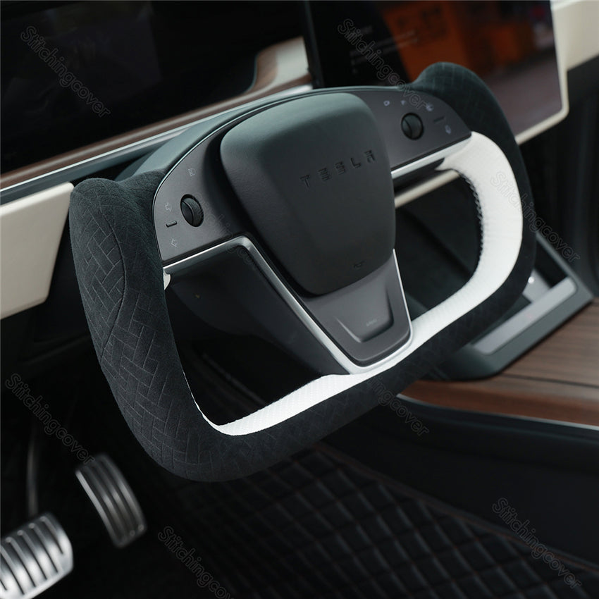 Steering Wheel Cover for Tesla model S X Yoke 2021-2023