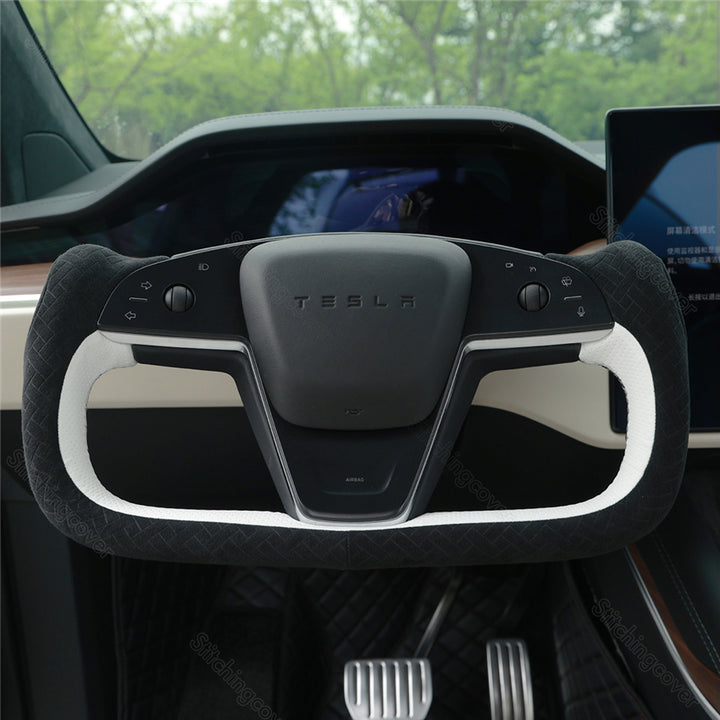 Steering Wheel Cover for Tesla model S X Yoke 2021-2023