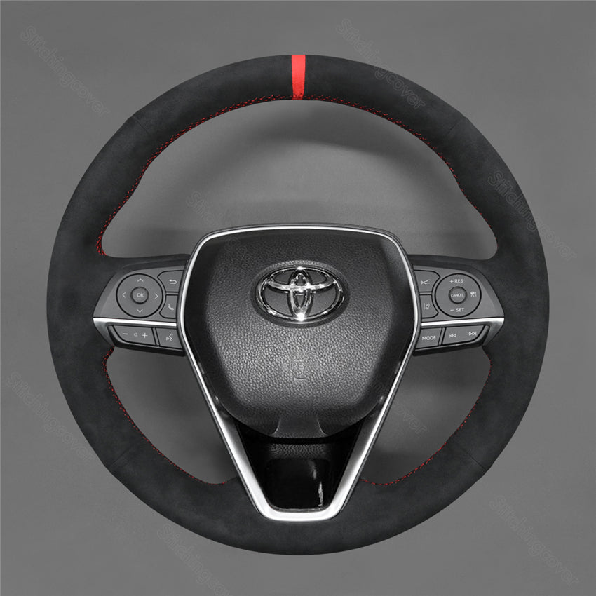 Carbon Fiber Look Steering Wheel Trim Cover – Fits Toyota Sienna 2021–2025 – Matte Chrome Finish – Self-Adhesive – ABS Plastic