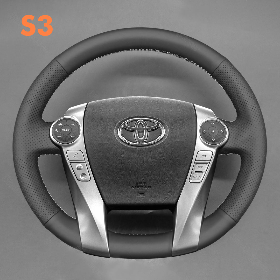 Steering Wheel Cover for Toyota Prius 30 XW30 Prius+ Prius C Prius V Aqua 2010-2015