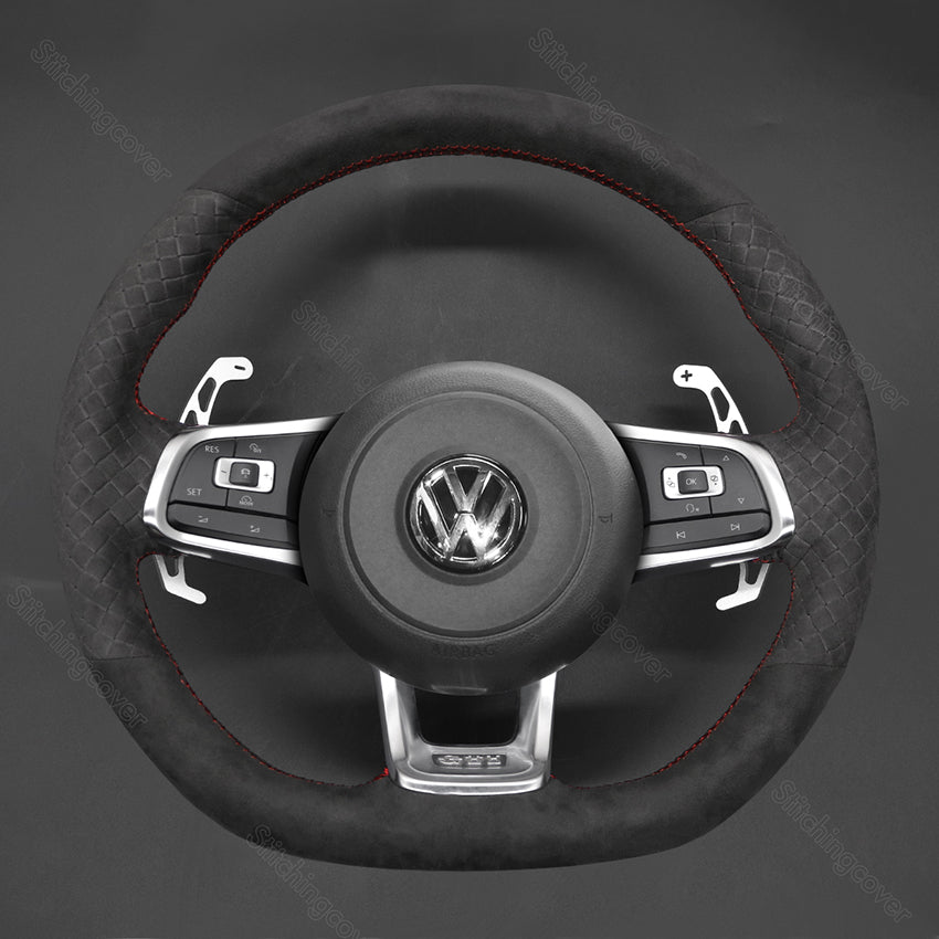 Steering Wheel Cover for Volkswagen VW Golf 7 GTI Polo Mk7