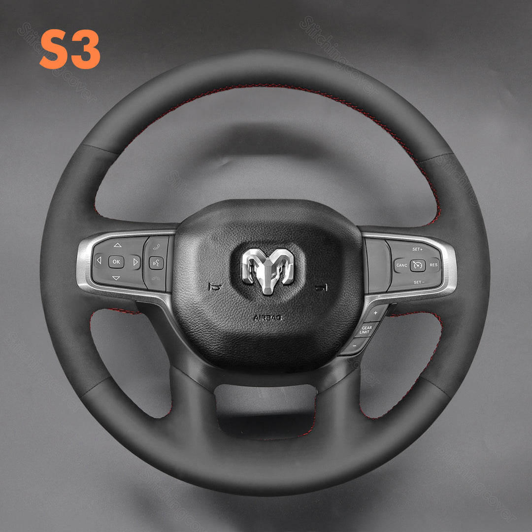 Steering Wheel Cover for Dodge Ram 1500 2500 3500 4500 5500 2019-2023