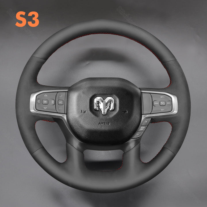 Steering Wheel Cover for Dodge Ram 1500 2500 3500 4500 5500 2019-2023