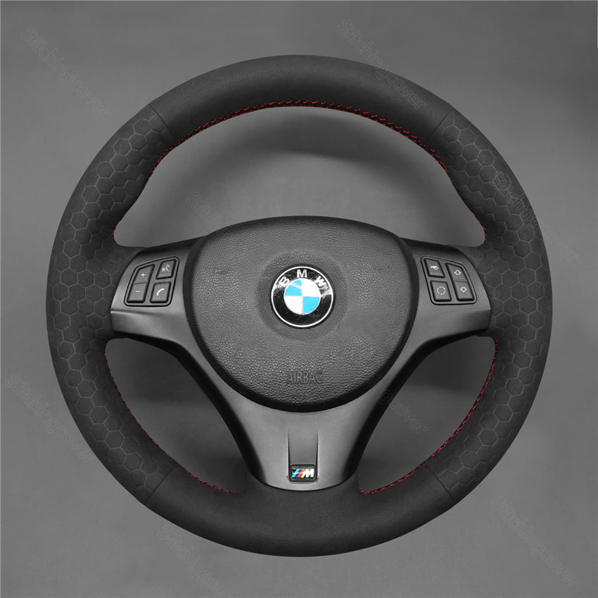 USA Warehouse Steering Wheel Cover for BMW M3 E92 E90 E93 1 Series E82 E87 E88 E81 3 Series E90 E91 E92 E93 2005-2013#year_2005-2013