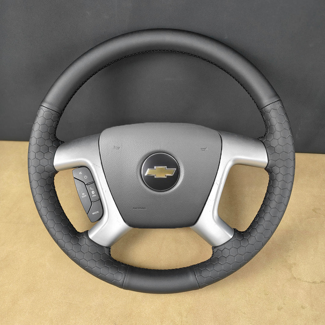 USA Warehouse Steering Wheel Cover for Chevrolet Chevy Silverado 1500 2500 Avalanche Suburban Tahoe Traverse 3500 2007-2014#year_2007-2014