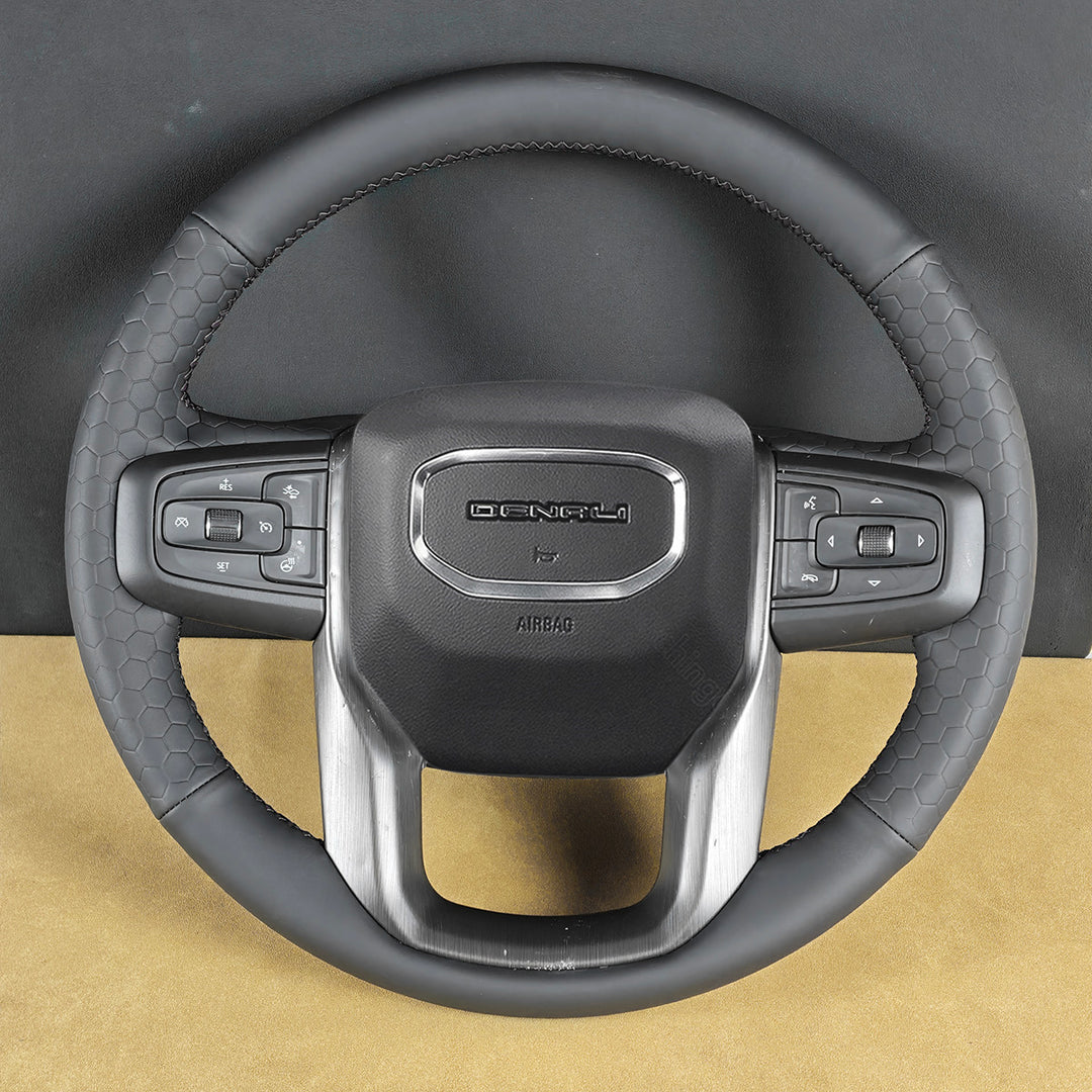 USA Warehouse Steering Wheel Cover for GMC Sierra 1500 2500 3500 Yukon XL 2019-2024