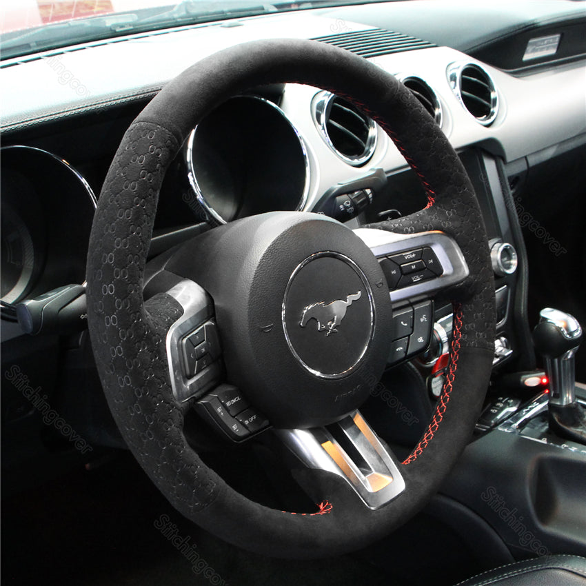 embossed alcantara steering wheel cover