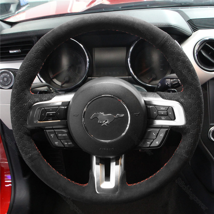 embossed alcantara steering wheel cover