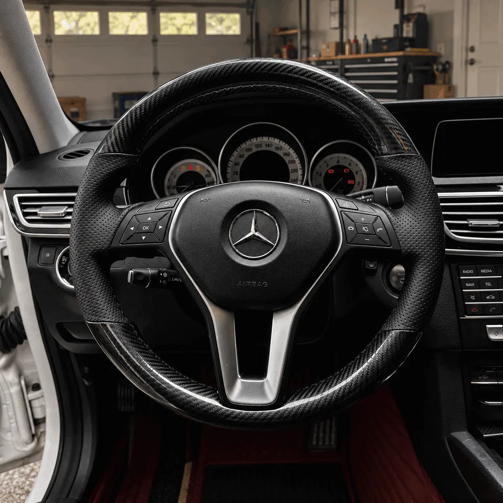 Carbon fiber style steering wheel wrap material