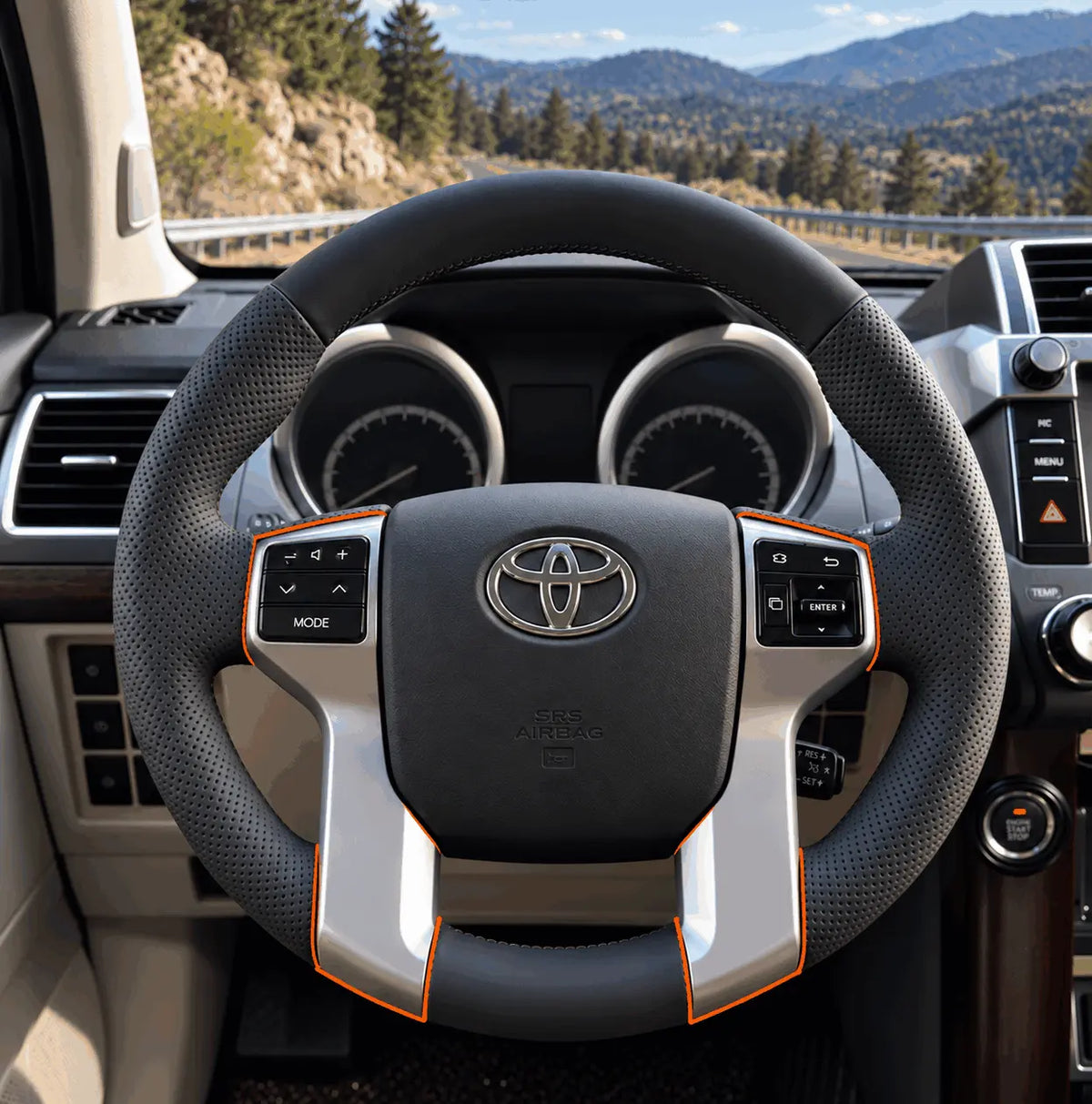 Precision custom-fit steering wheel wrap without extra bulk