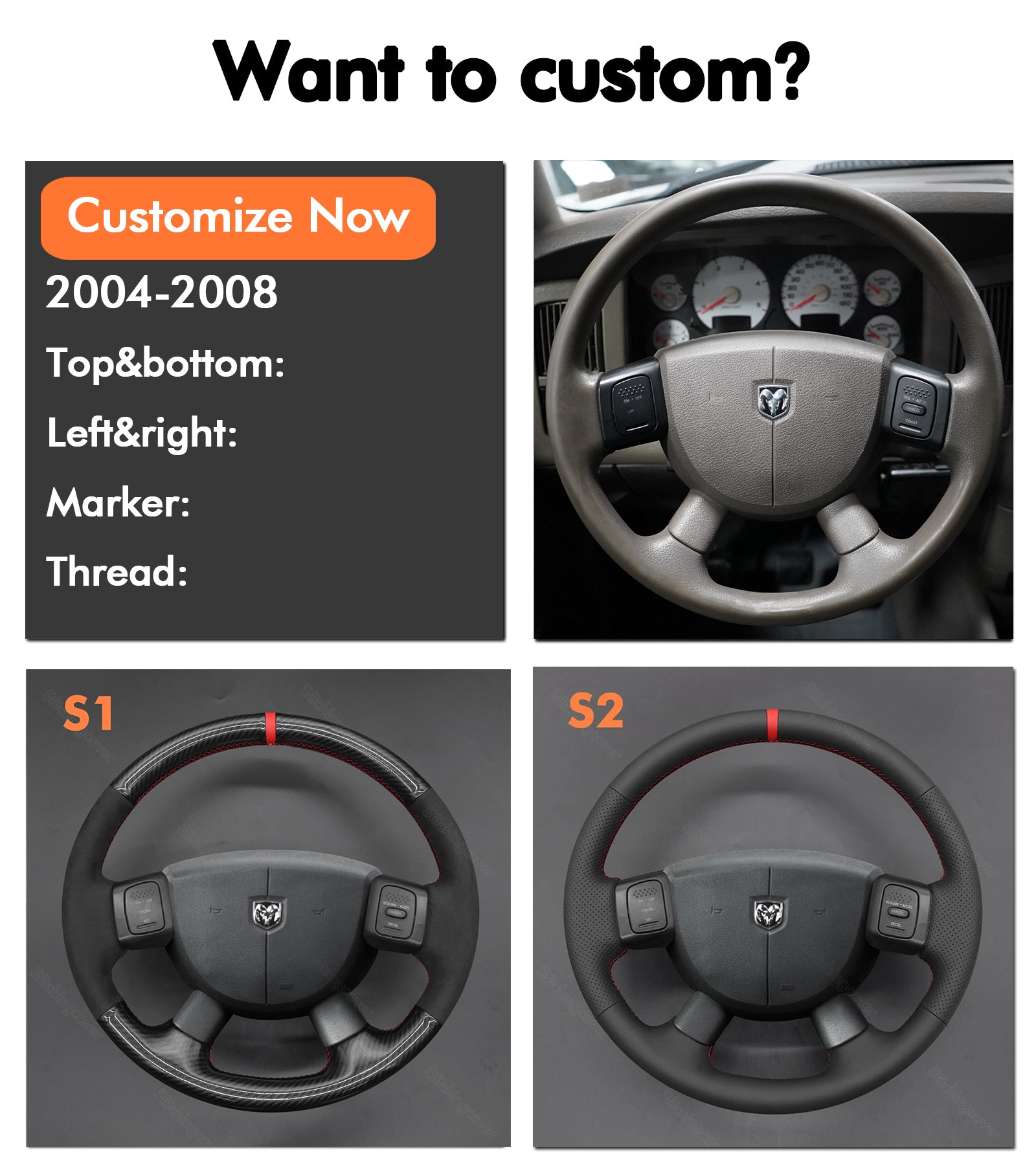 dodge ram steering wheel cover