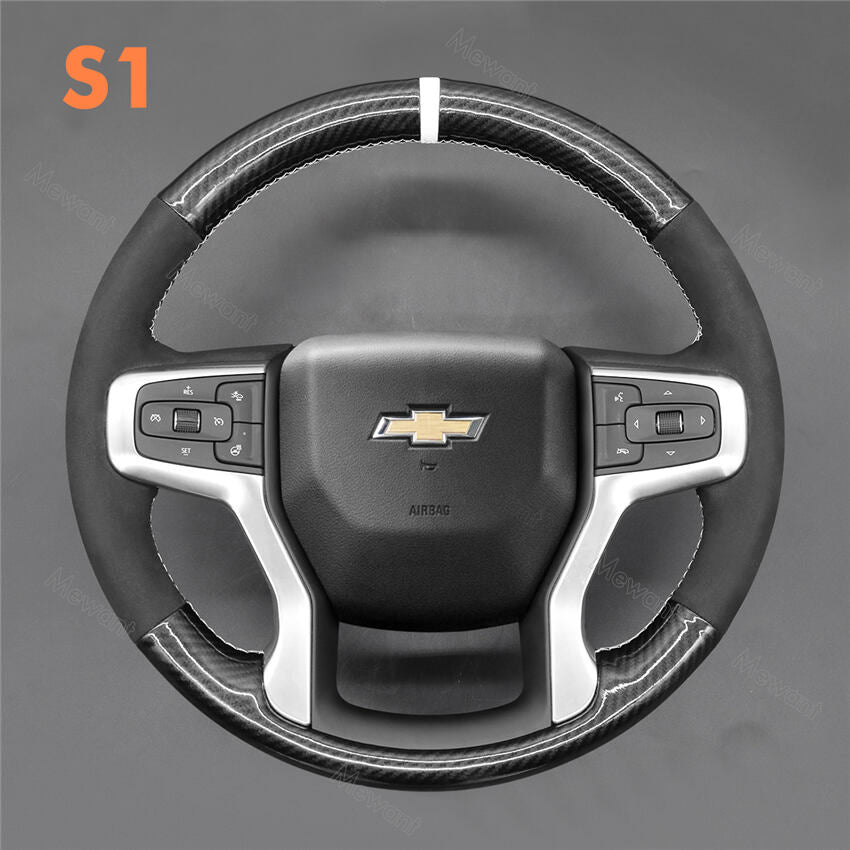 Steering Wheel Cover for Chevrolet Blazer Silverado 1500 2500 3500 Suburban Tahoe 2019-2022 